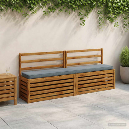 vidaXL 2-Piece Bench Cushions VUGHT 2 pcs 100% Polyester Blue