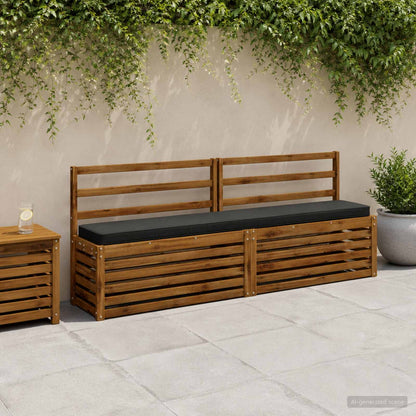 vidaXL 1-Piece Bench Cushion VUGHT 100% Polyester Black