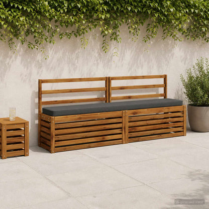 vidaXL 2-Piece Bench Cushions VUGHT 2 pcs 100% Polyester Anthracite