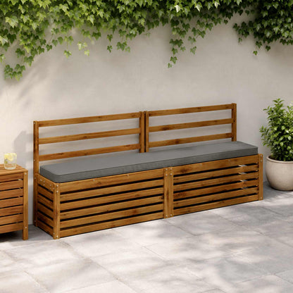 vidaXL 1-Piece Bench Cushion VUGHT 100% Polyester Grey 200 x 30 x 5 cm