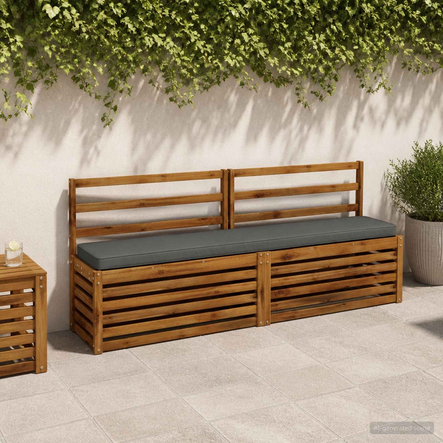 vidaXL 2-Piece Bench Cushions VUGHT 2 pcs 100% Polyester Grey