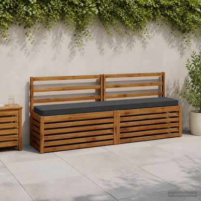 vidaXL 2-Piece Bench Cushions VUGHT 2 pcs 100% Polyester Anthracite