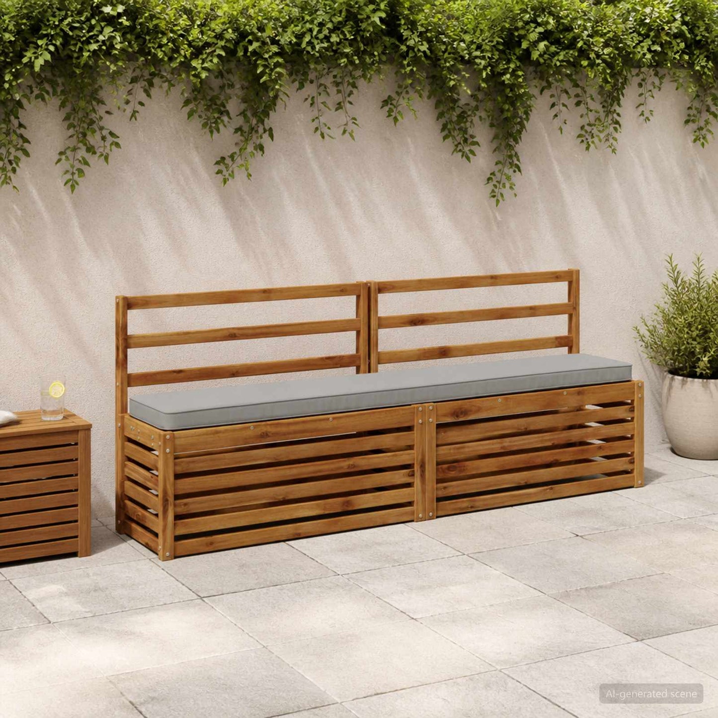 vidaXL 2-Piece Bench Cushions VUGHT 2 pcs 100% Polyester Grey