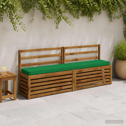 vidaXL 2-Piece Bench Cushions VUGHT 2 pcs 100% Polyester Green