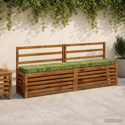 vidaXL 2-Piece Bench Cushions VUGHT 2 pcs 100% Polyester Leaf Design