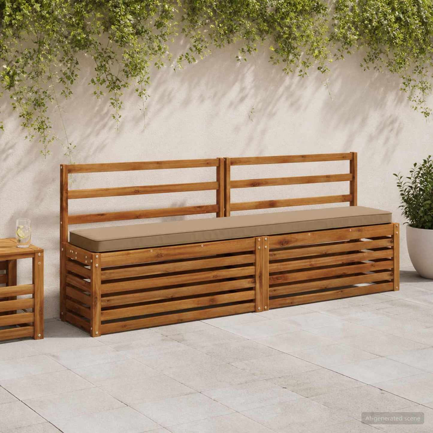 vidaXL 2-Piece Bench Cushions VUGHT 2 pcs 100% Polyester Taupe