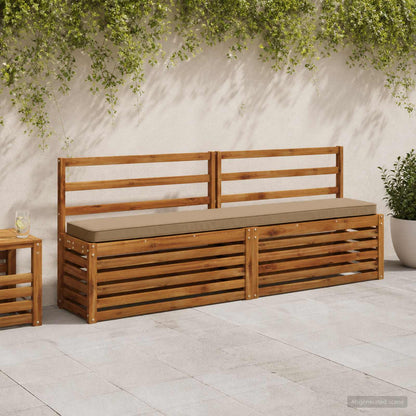 vidaXL 2-Piece Bench Cushions VUGHT 2 pcs 100% Polyester Taupe