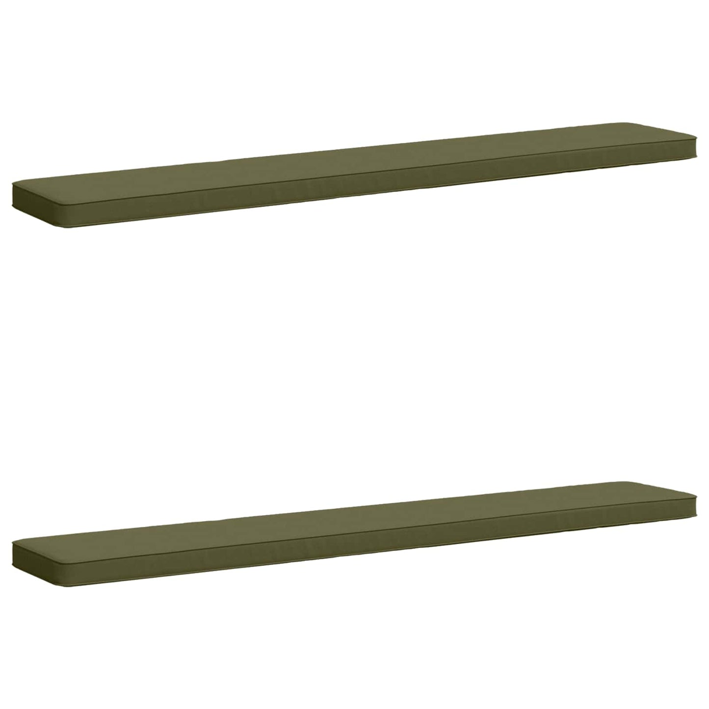 vidaXL 2-Piece Bench Cushions VUGHT 2 pcs 100% Polyester Olive Green