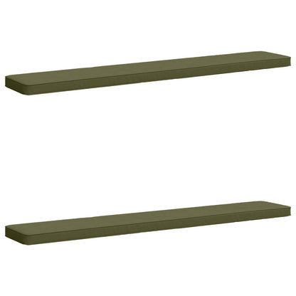 vidaXL 2-Piece Bench Cushions VUGHT 2 pcs 100% Polyester Olive Green