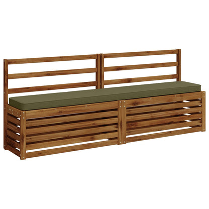 vidaXL 2-Piece Bench Cushions VUGHT 2 pcs 100% Polyester Olive Green