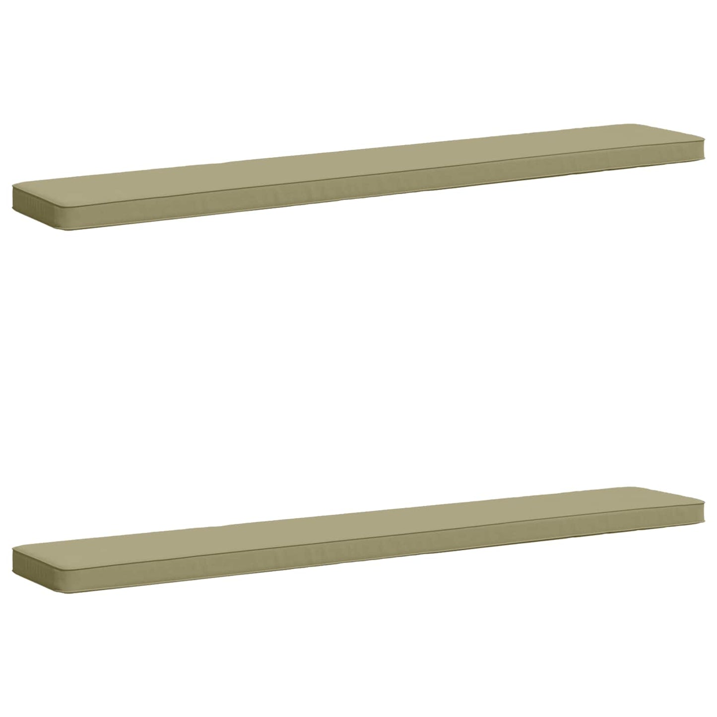 vidaXL 2-Piece Bench Cushions VUGHT 2 pcs 100% Polyester Light Green
