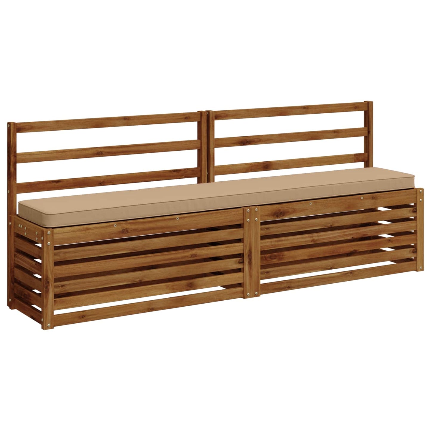vidaXL 1-Piece Bench Cushion VUGHT 100% Polyester Sand 180 x 30 x 5 cm