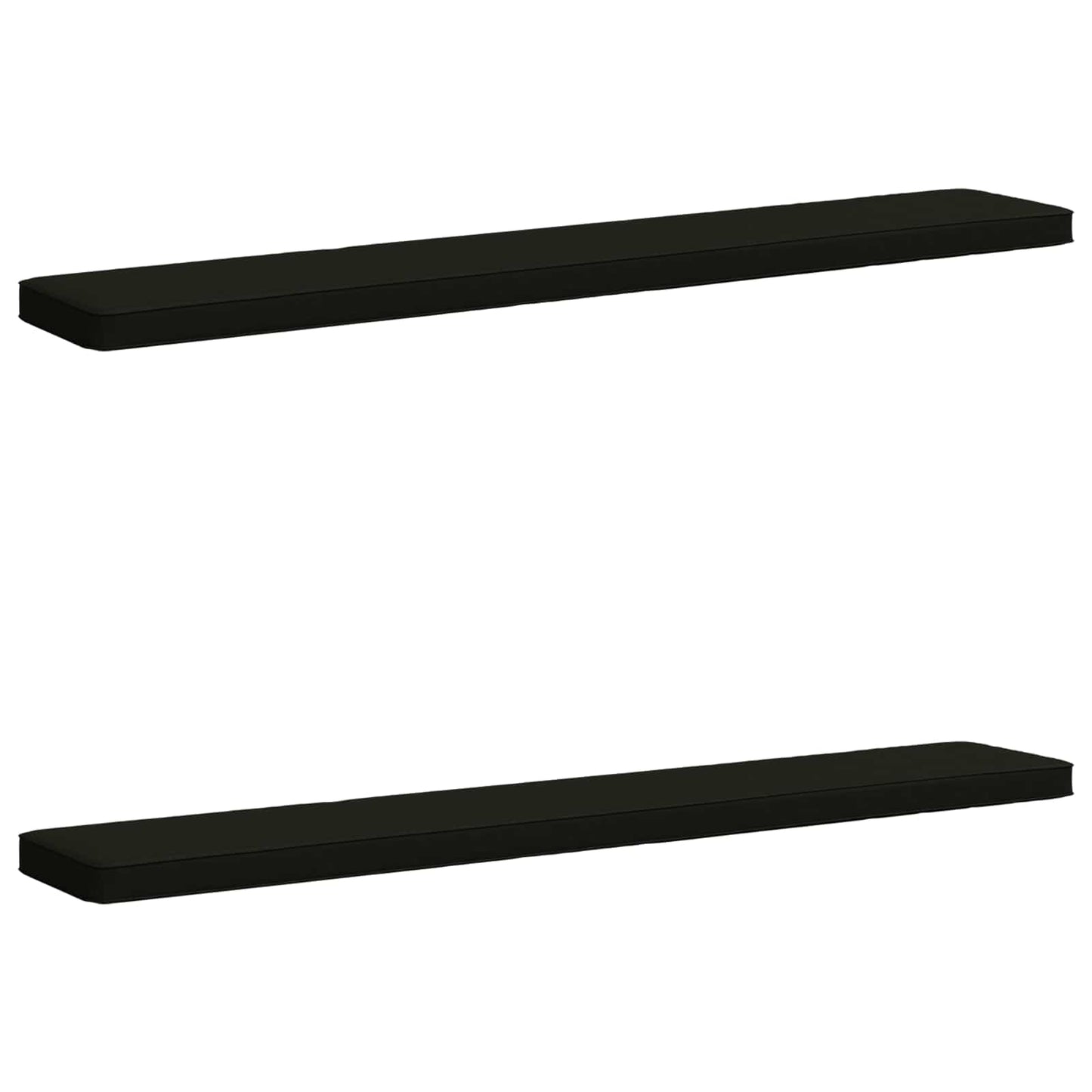 vidaXL 2-Piece Bench Cushions VUGHT 2 pcs 100% Polyester Black