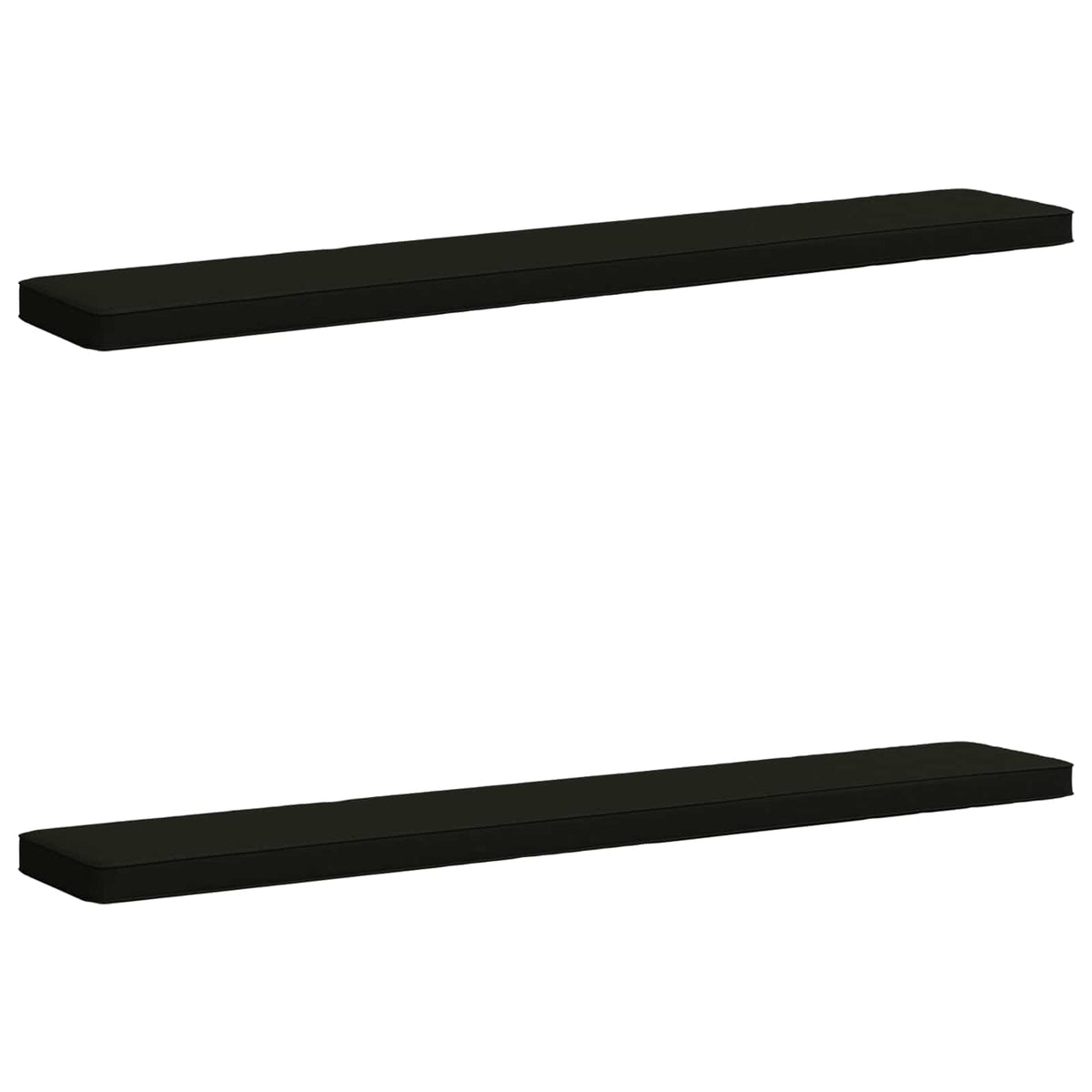 vidaXL 2-Piece Bench Cushions VUGHT 2 pcs 100% Polyester Black