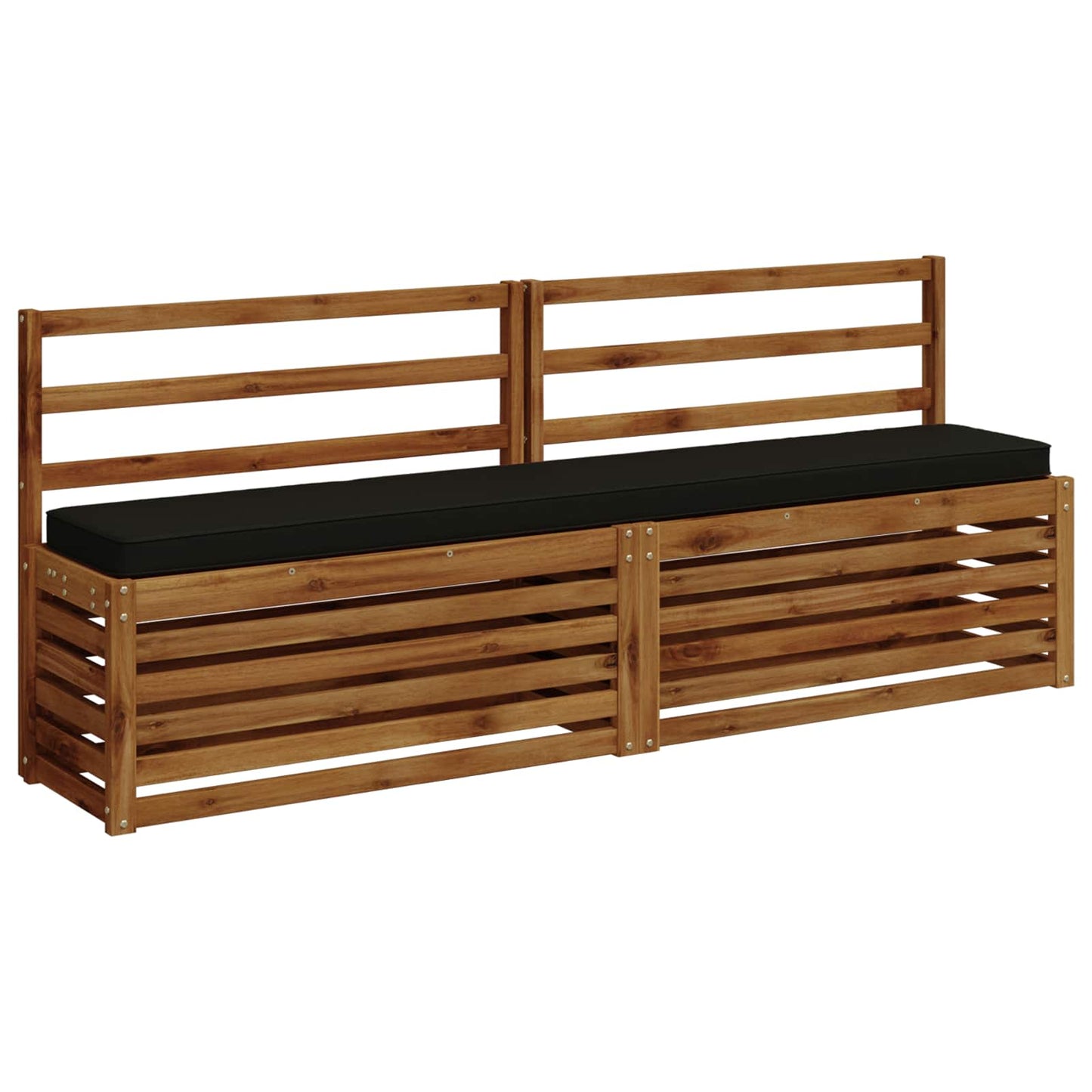 vidaXL 2-Piece Bench Cushions VUGHT 2 pcs 100% Polyester Black