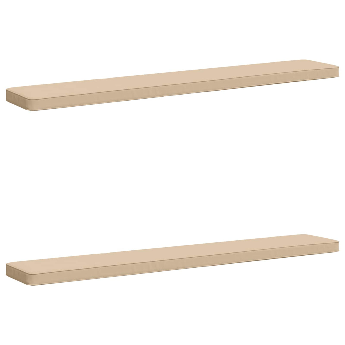 vidaXL 2-Piece Bench Cushions VUGHT 2 pcs 100% Polyester Cream