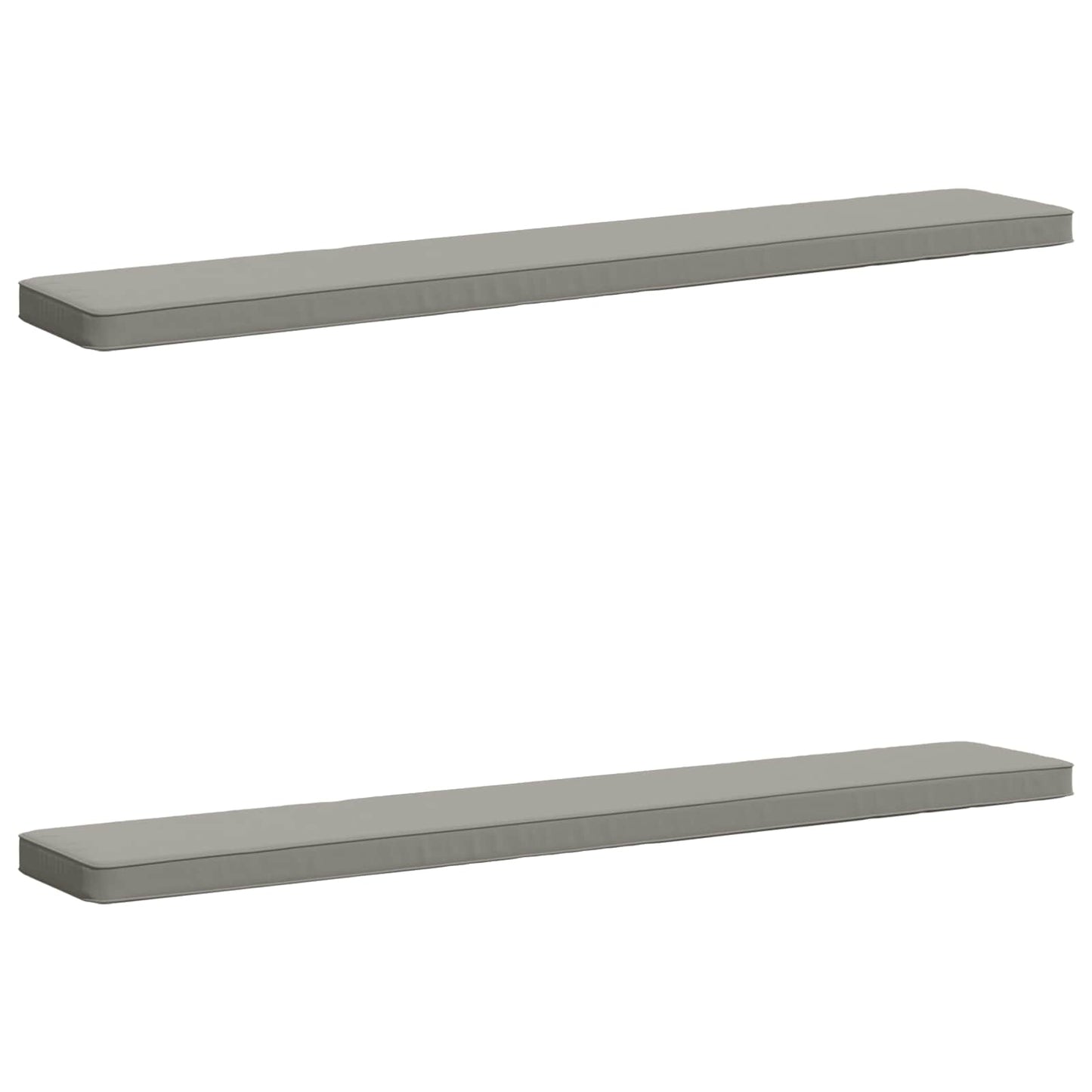 vidaXL 2-Piece Bench Cushions VUGHT 2 pcs 100% Polyester Grey