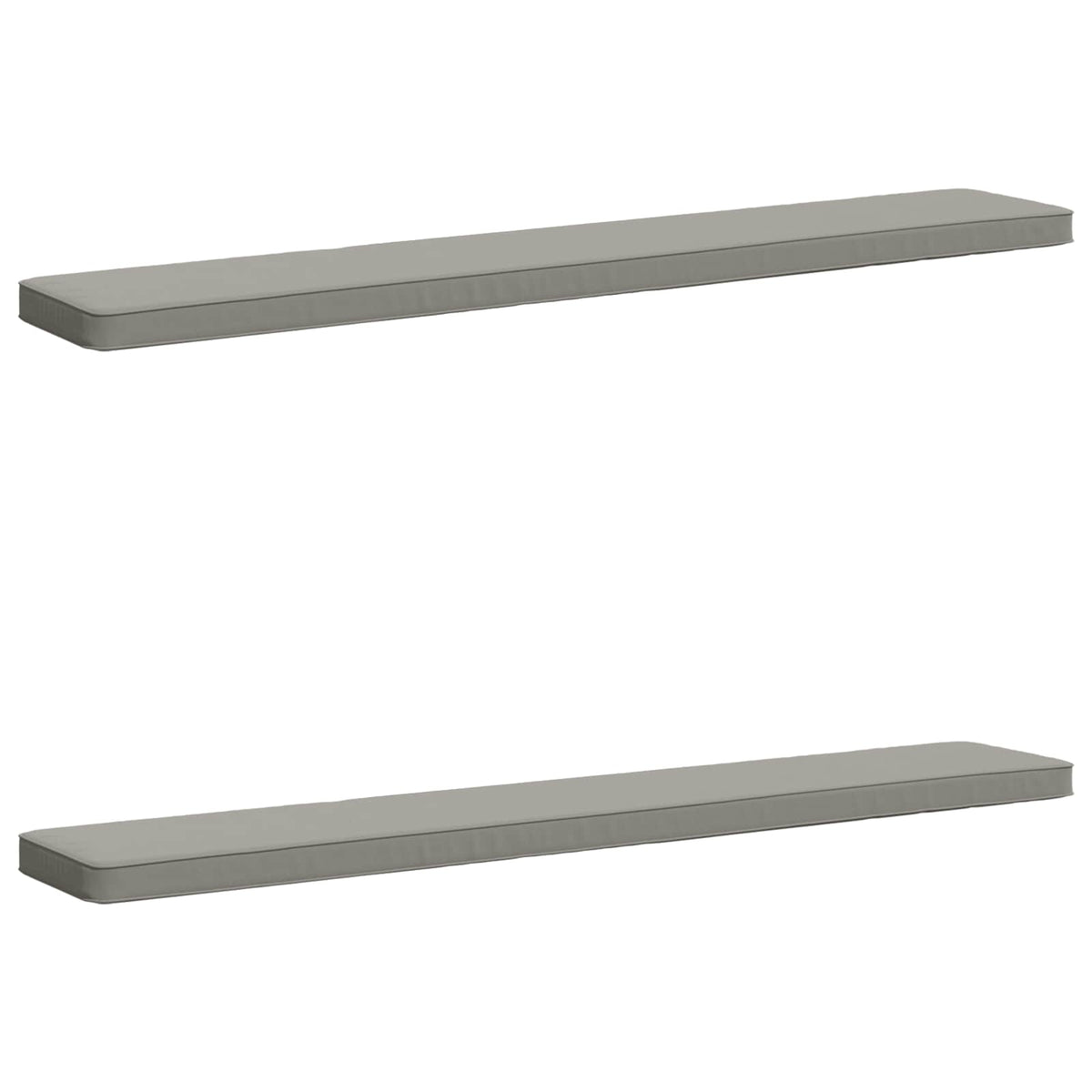 vidaXL 2-Piece Bench Cushions VUGHT 2 pcs 100% Polyester Grey