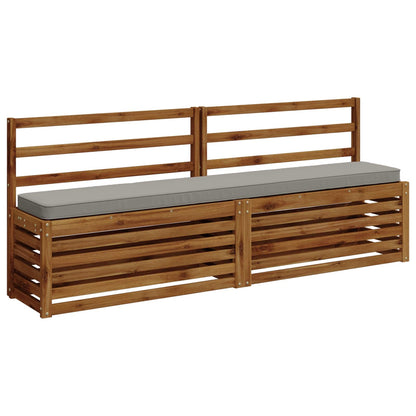vidaXL 2-Piece Bench Cushions VUGHT 2 pcs 100% Polyester Grey
