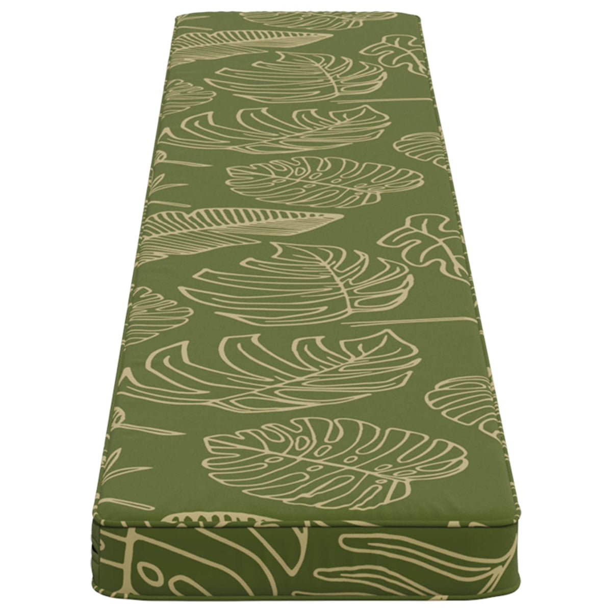 vidaXL 1-Piece Bench Cushion VUGHT 100% Polyester Leaf Design