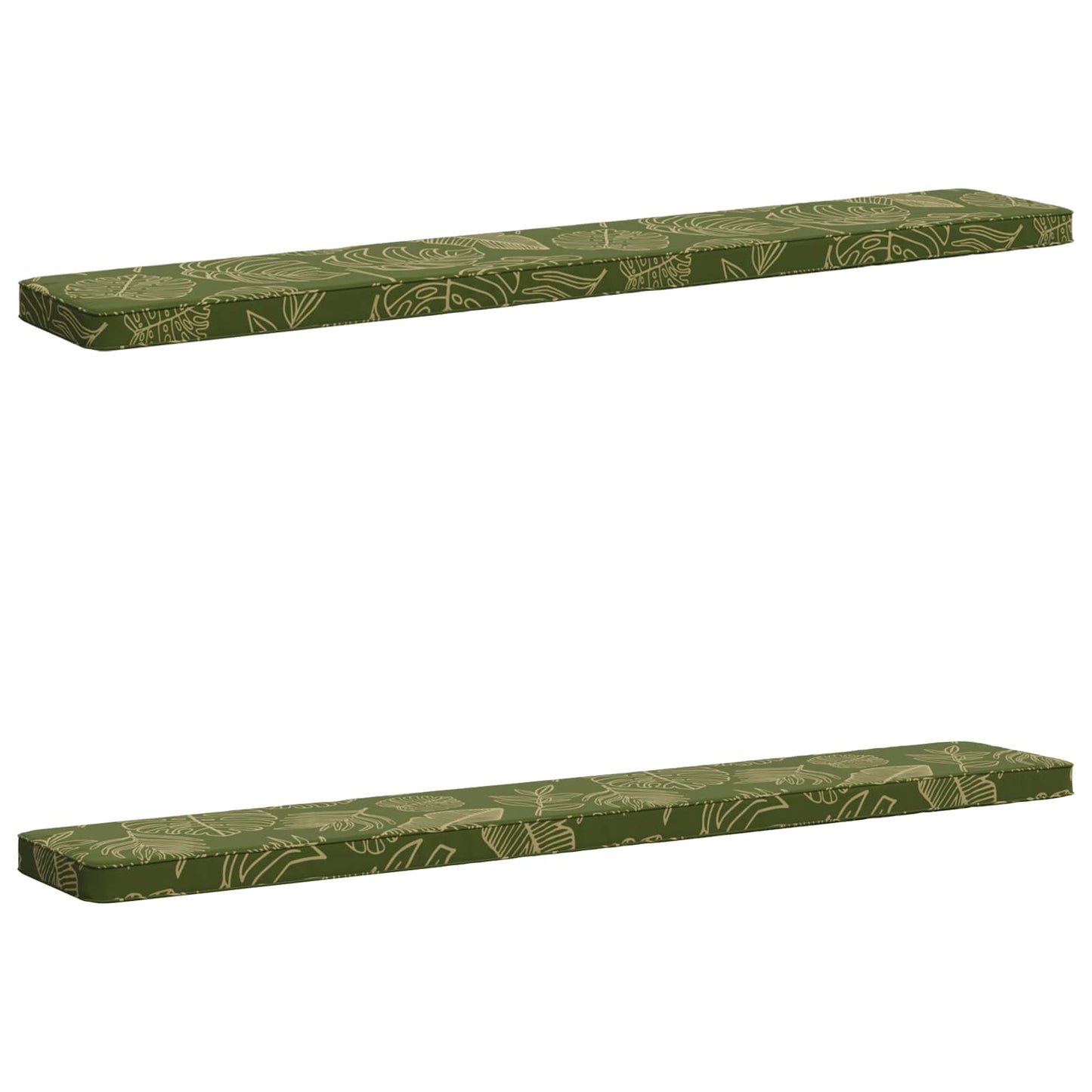 vidaXL 2-Piece Bench Cushions VUGHT 2 pcs 100% Polyester Leaf Design