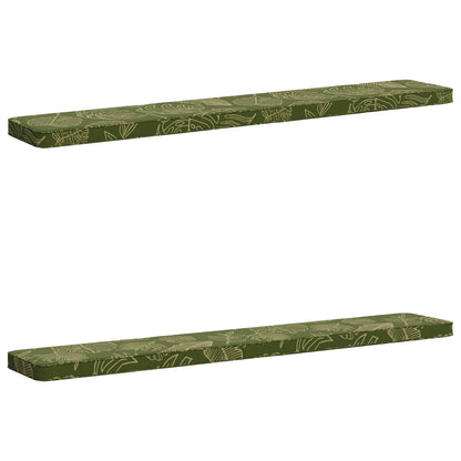 vidaXL 2-Piece Bench Cushions VUGHT 2 pcs 100% Polyester Leaf Design