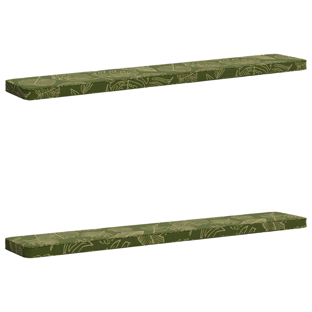 vidaXL 2-Piece Bench Cushions VUGHT 2 pcs 100% Polyester Leaf Design