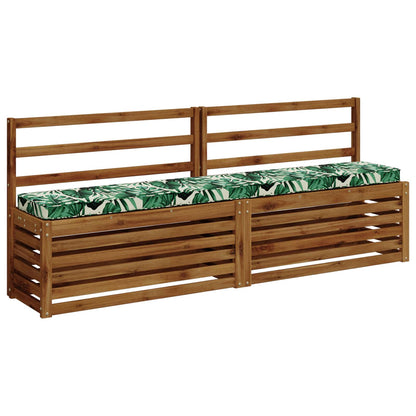 vidaXL 1-Piece Bench Cushion VUGHT 100% Polyester Leaf Pattern