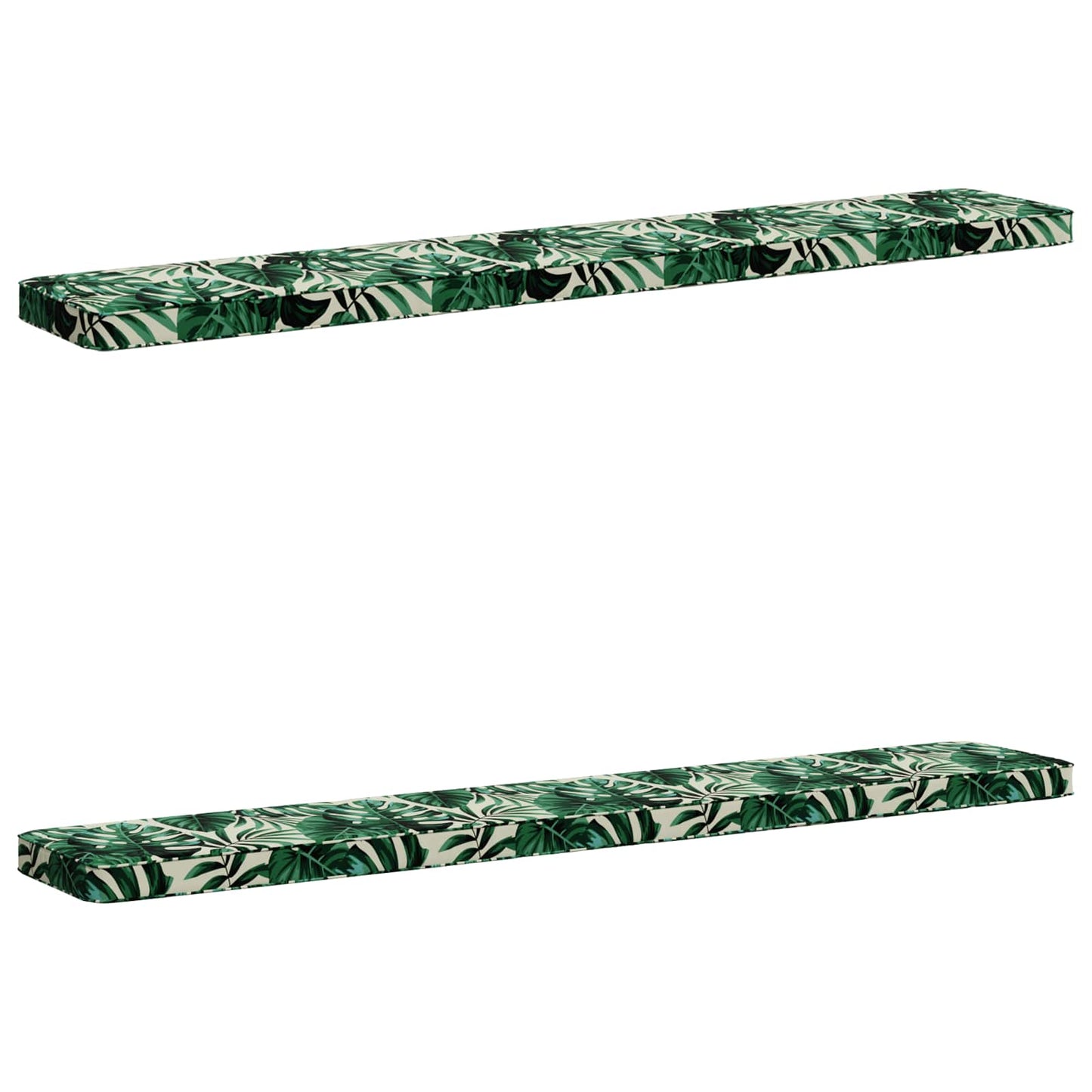 vidaXL 2-Piece Bench Cushions VUGHT 2 pcs 100% Polyester Leaf Pattern