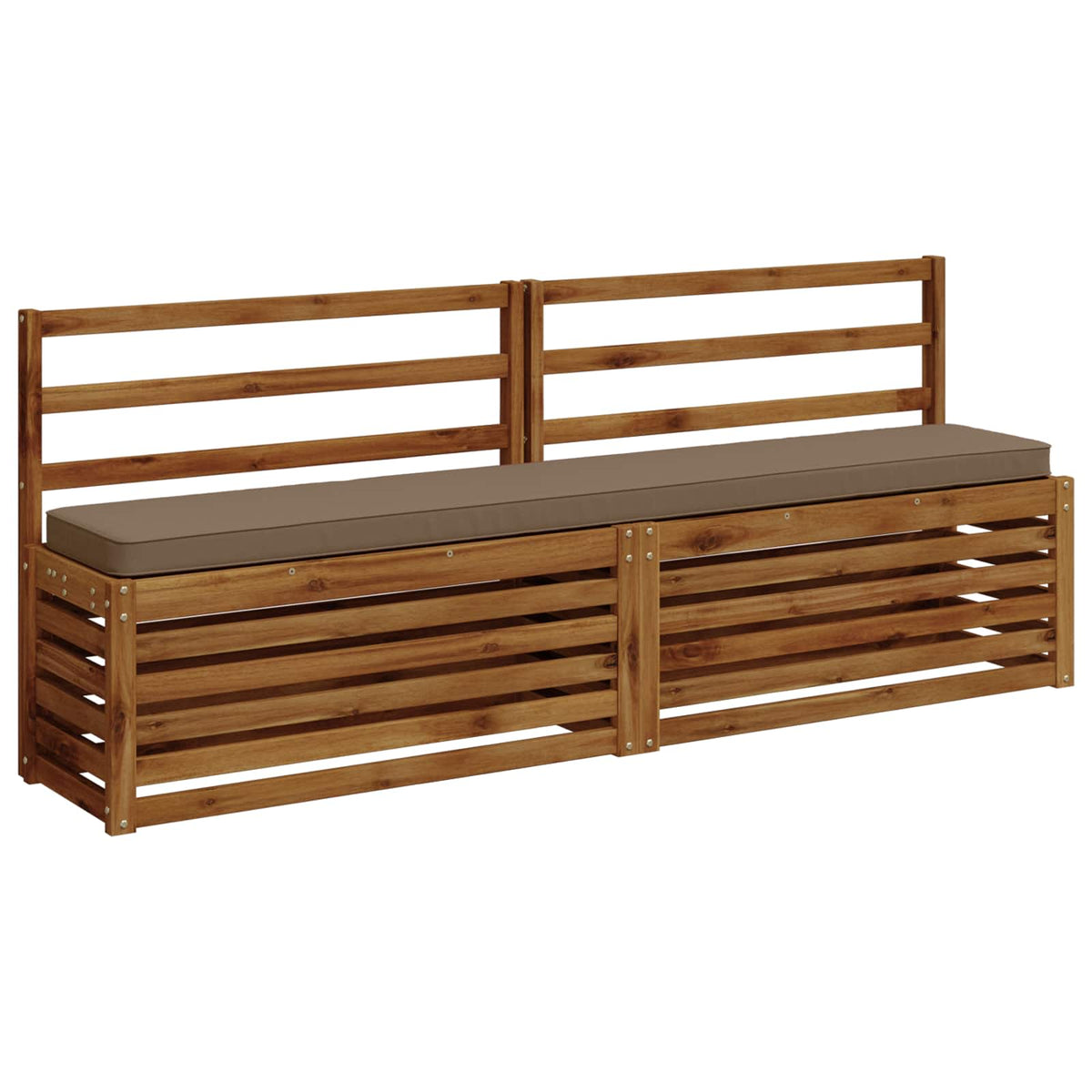vidaXL 2-Piece Bench Cushions VUGHT 2 pcs 100% Polyester Taupe