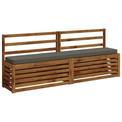 vidaXL 2-Piece Bench Cushions VUGHT 2 pcs 100% Polyester Grey