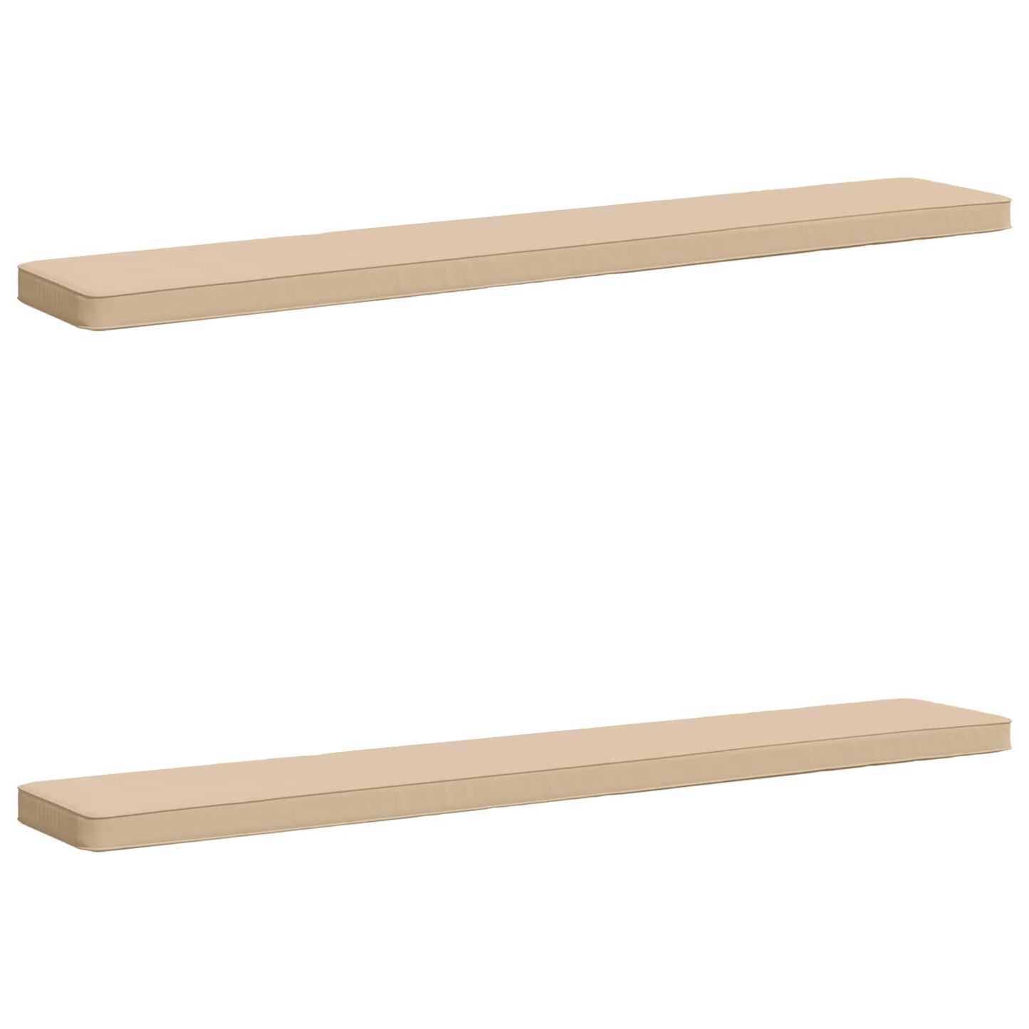vidaXL 2-Piece Bench Cushions VUGHT 2 pcs 100% Polyester Cream