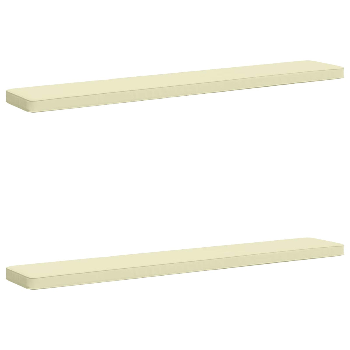 vidaXL 2-Piece Bench Cushions VUGHT 2 pcs 100% Polyester Cream