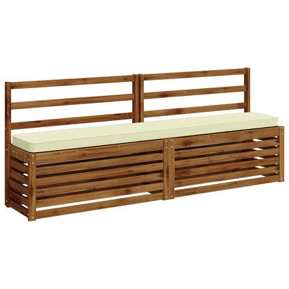 vidaXL 2-Piece Bench Cushions VUGHT 2 pcs 100% Polyester Cream