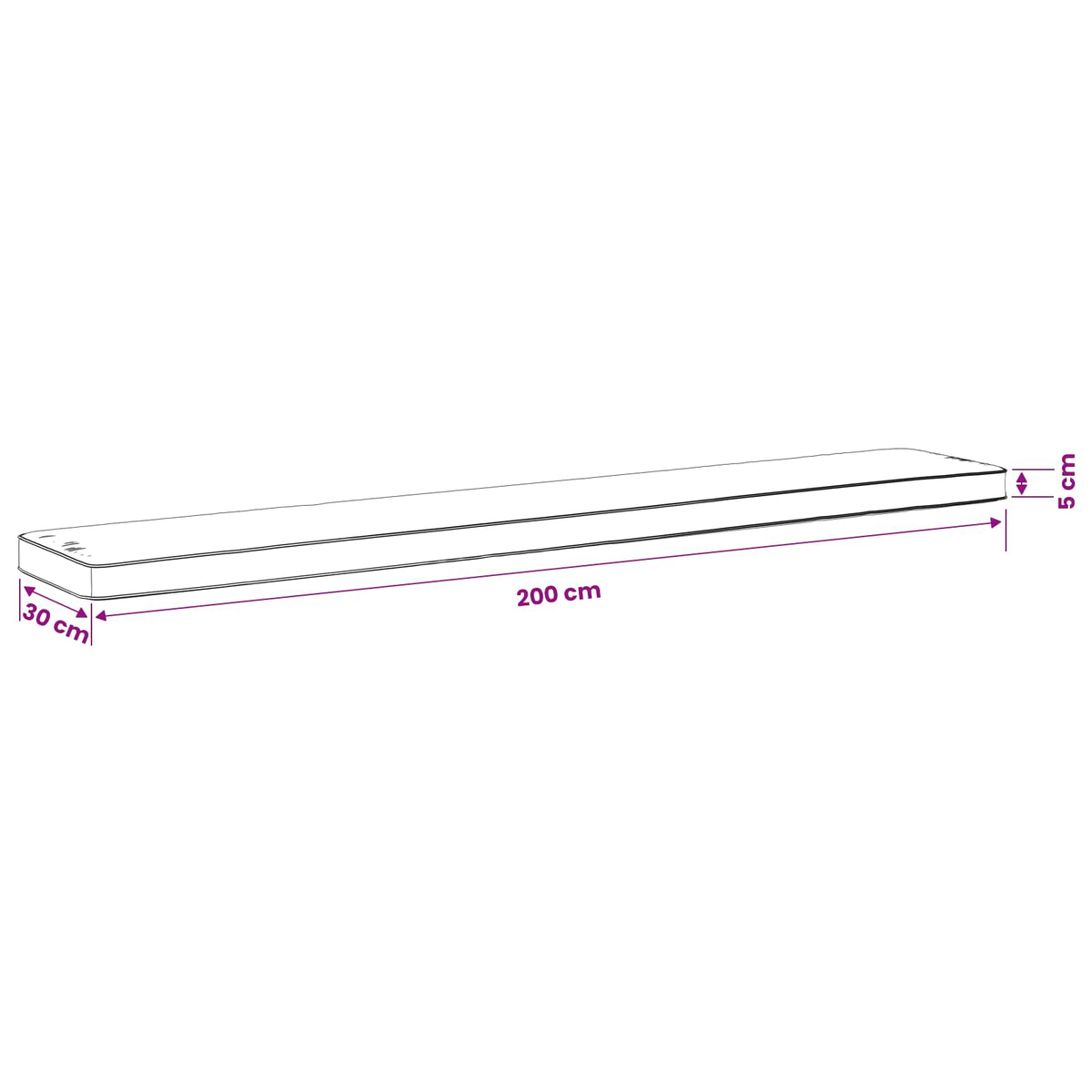 vidaXL 1-Piece Bench Cushion VUGHT 100% Polyester Green