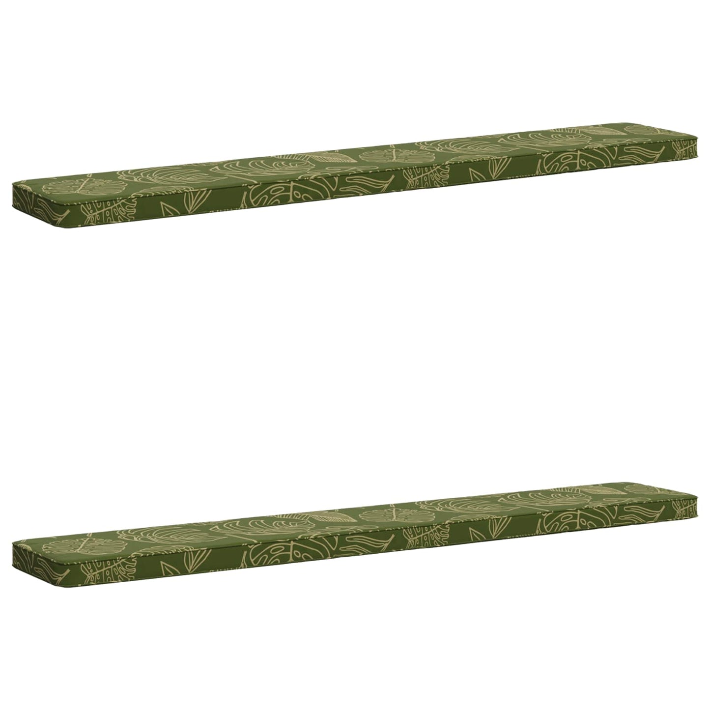 vidaXL 2-Piece Bench Cushions VUGHT 2 pcs 100% Polyester Leaf Design