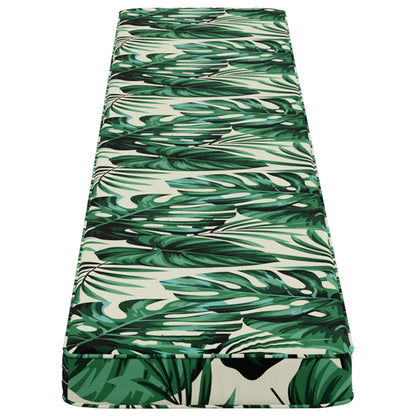 vidaXL 1-Piece Bench Cushion VUGHT 100% Polyester Leaf Pattern