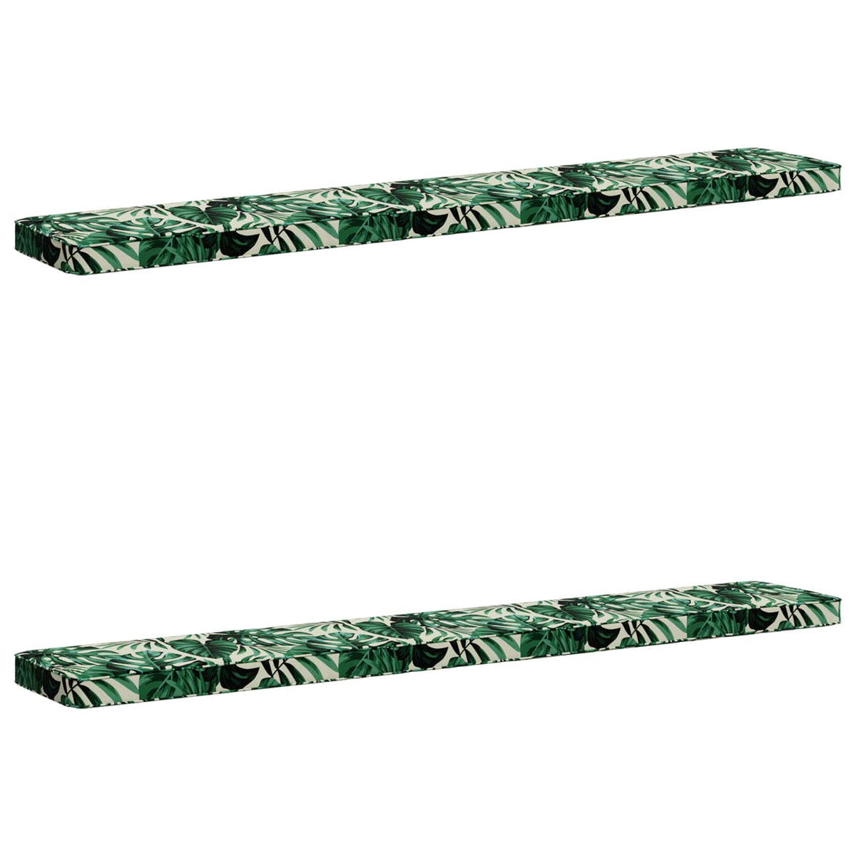 vidaXL 2-Piece Bench Cushions VUGHT 2 pcs 100% Polyester Leaf Pattern