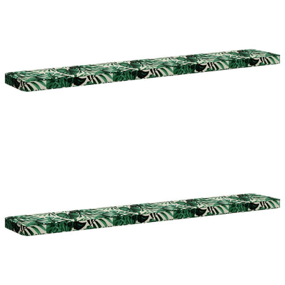 vidaXL 2-Piece Bench Cushions VUGHT 2 pcs 100% Polyester Leaf Pattern