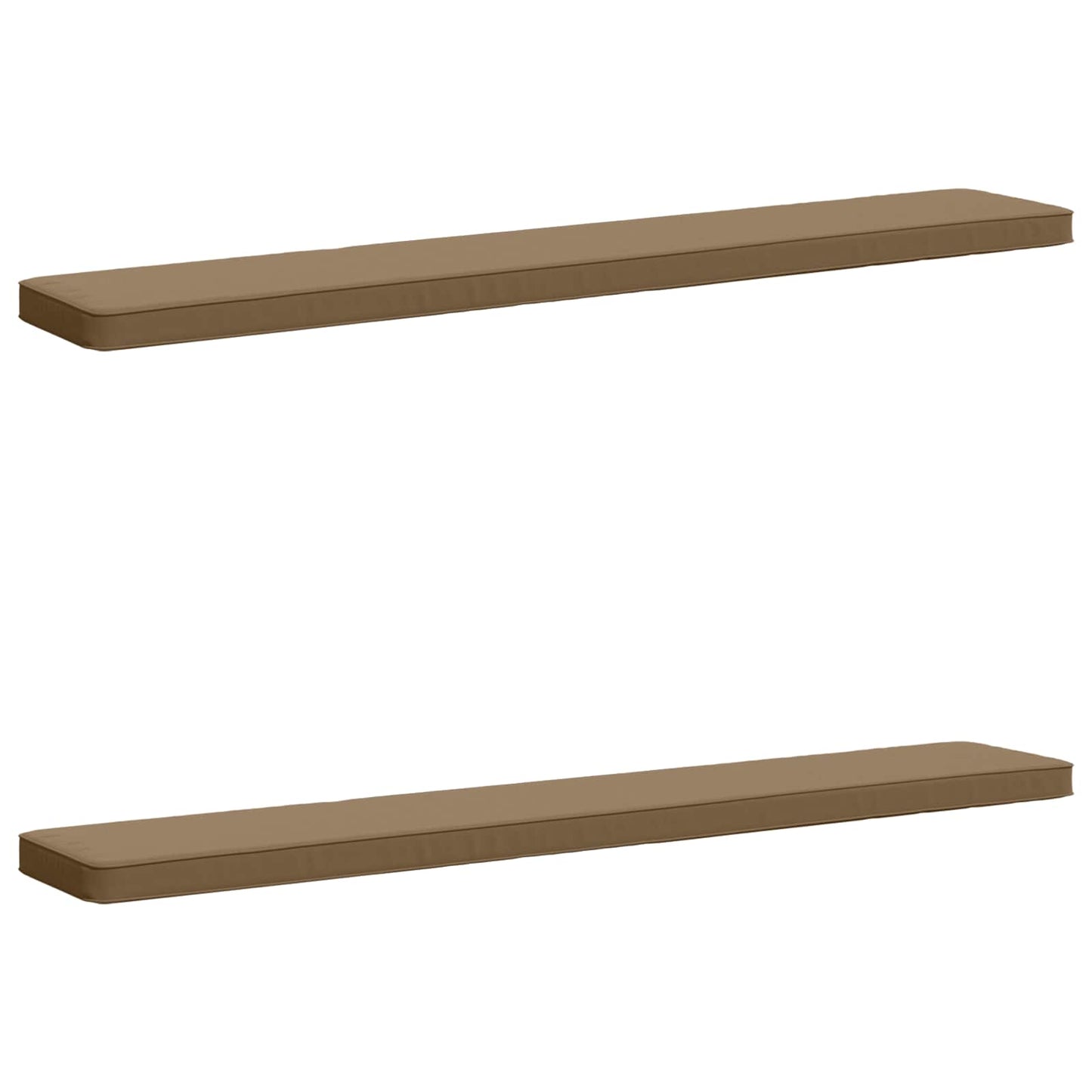 vidaXL 2-Piece Bench Cushions VUGHT 2 pcs 100% Polyester Taupe