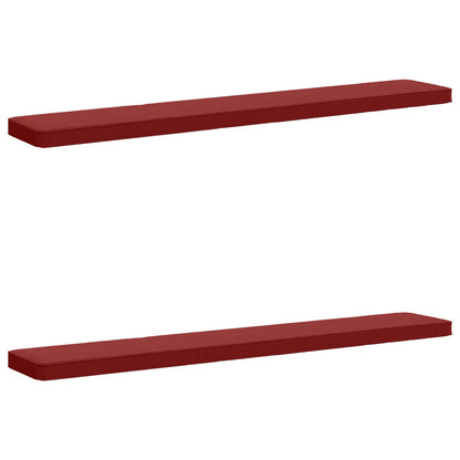 vidaXL 2-Piece Bench Cushions VUGHT 2 pcs 100% Polyester Wine Red