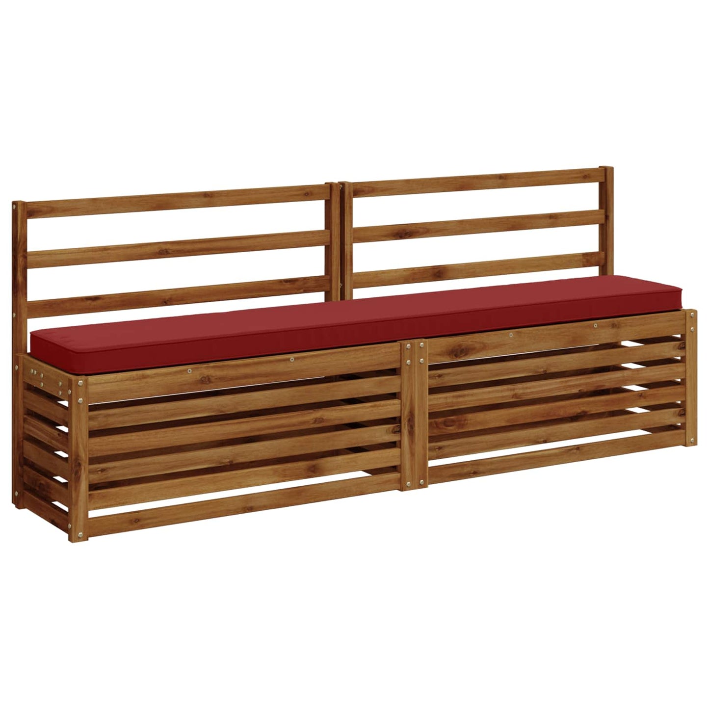 vidaXL 2-Piece Bench Cushions VUGHT 2 pcs 100% Polyester Wine Red