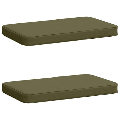 vidaXL 2-Piece Bench Cushions VUGHT 2 pcs 100% Polyester Olive Green