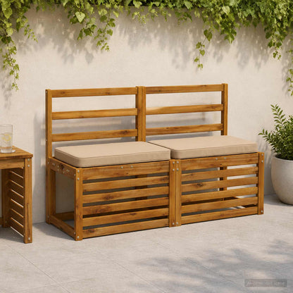 vidaXL 1-Piece Bench Cushion VUGHT 100% Polyester Sand 60 x 40 x 5 cm