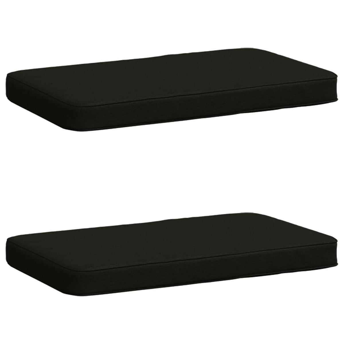 vidaXL 2-Piece Bench Cushions VUGHT 2 pcs 100% Polyester Black