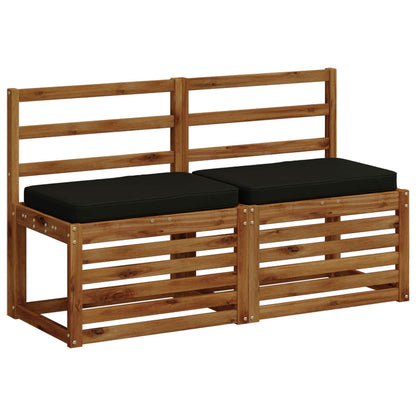 vidaXL 2-Piece Bench Cushions VUGHT 2 pcs 100% Polyester Black