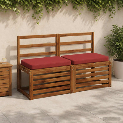 vidaXL 2-Piece Bench Cushions VUGHT 2 pcs 100% Polyester Red