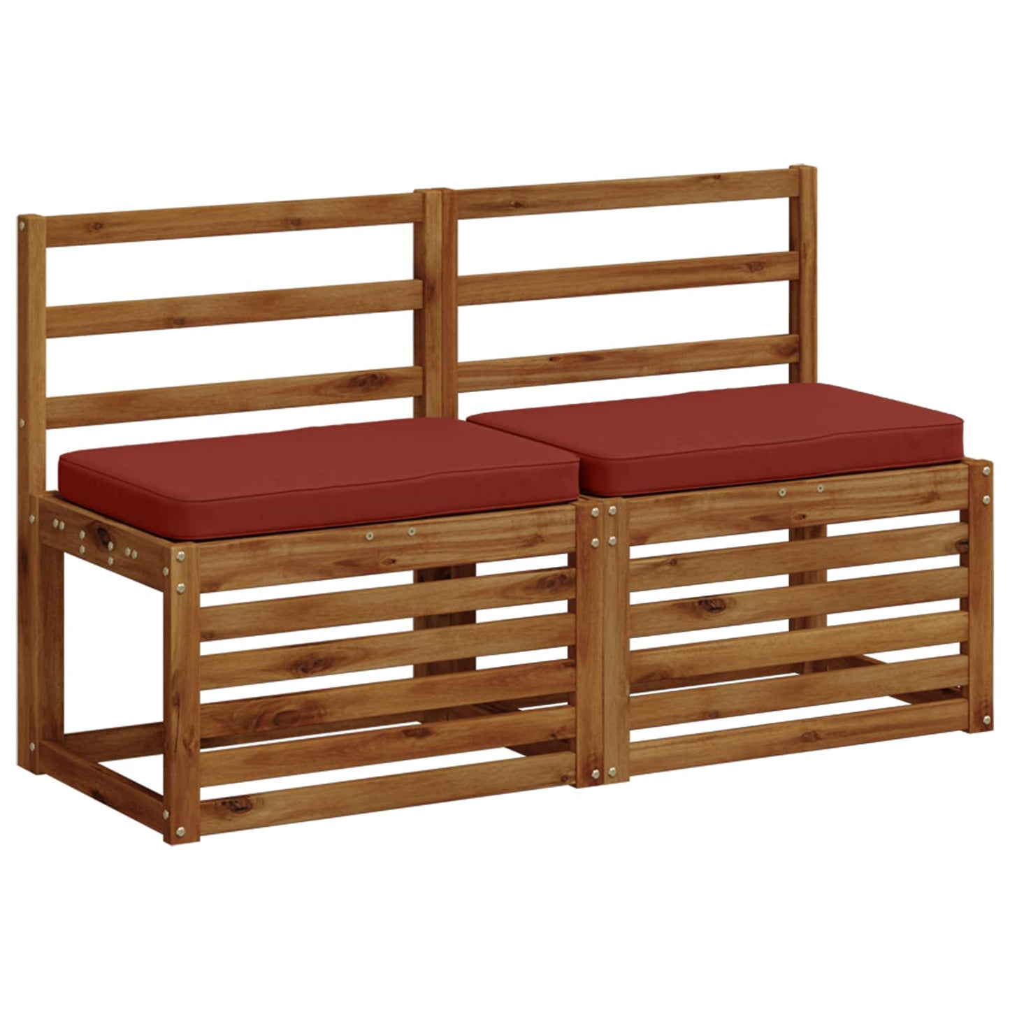 vidaXL 2-Piece Bench Cushions VUGHT 2 pcs 100% Polyester Red