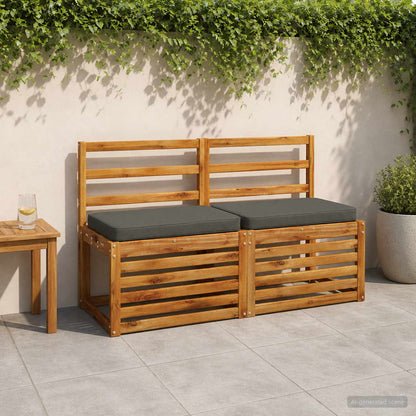vidaXL 2-Piece Bench Cushions VUGHT 2 pcs 100% Polyester Anthracite