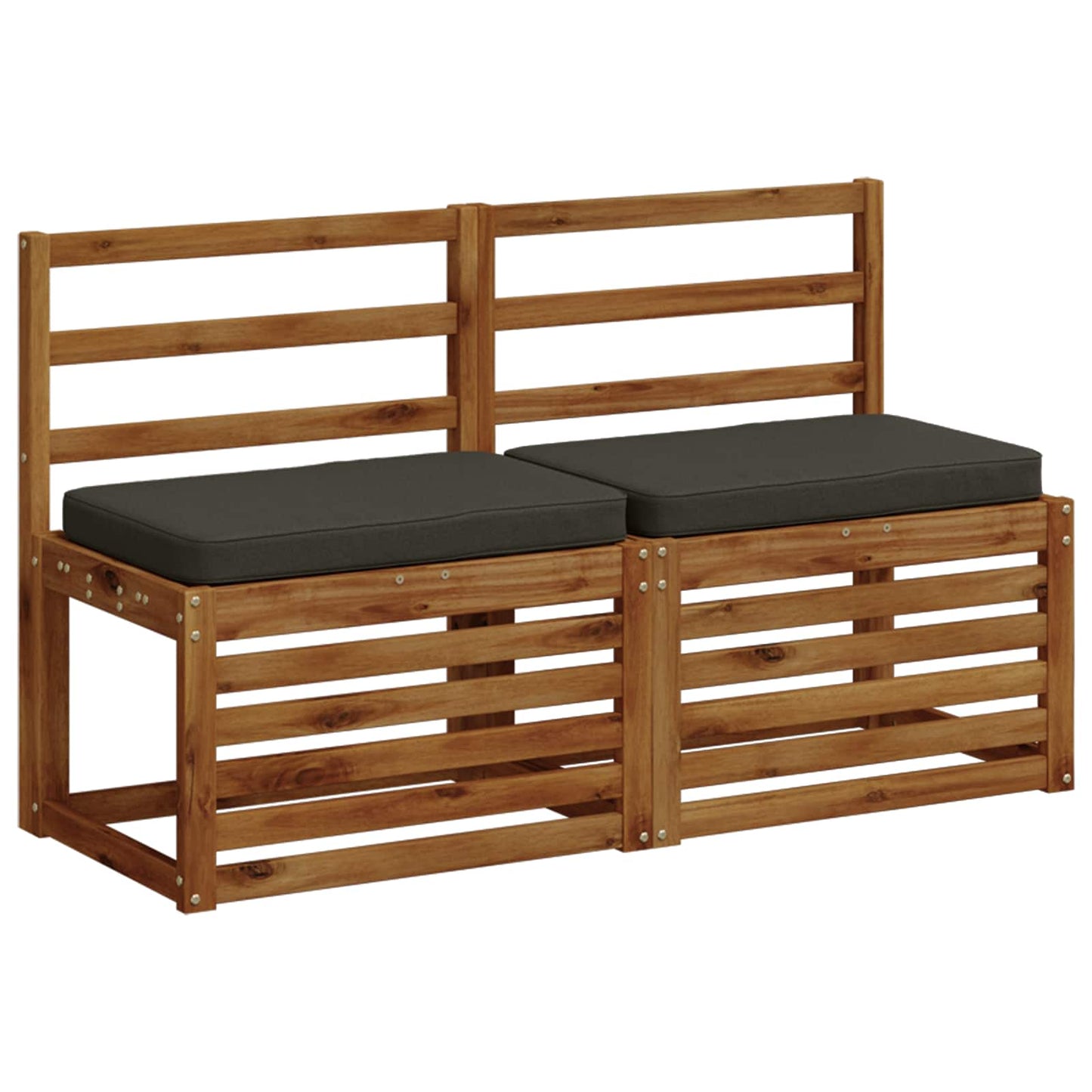vidaXL 2-Piece Bench Cushions VUGHT 2 pcs 100% Polyester Anthracite